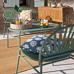 Зелёная скамья из стали Goodwin Metal Bench Green варинант исполнения - 7 | Loft Concept в Твери