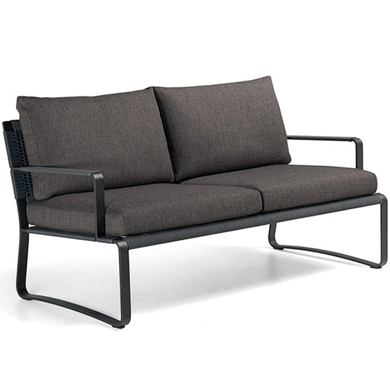 Двухместный уличный диван PHOENIX Sofa Черный Графитовый Коричневый Темно-серый Молочный Двухместный уличный диван PHOENIX Sofa Черный Графитовый Коричневый Темно-серый Молочный в Твери | Loft Concept
