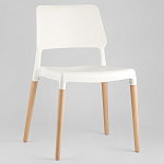 Пластиковый стул на ножках из массива бука Ferret White 4 шт варинант исполнения - 2 | Loft Concept в Твери