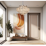 Люстра хрустальная в неоклассическом стиле на серебристом каркасе Majesty варинант исполнения - 3 | Loft Concept в Твери