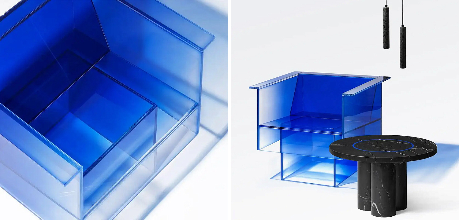 Дизайнерское Кресло Null Blue Glass Clear Armchair by Studio Buzao Дизайнерское Кресло Null Blue Glass Clear Armchair by Studio Buzao - Loft-Concept в Твери