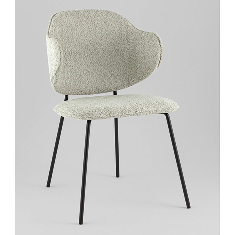 Стул Bellamy букле мятный Мятный Черный в Твери | Loft Concept 