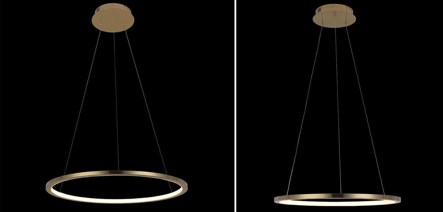 Подвесной светильник Yvette Ring Horizontal gold Подвесной светильник Yvette Ring Horizontal gold - Loft-Concept в Твери