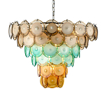 Люстра конусовидная с каскадом из разноцветных круглых подвесов Key Lustar варинант исполнения - 3 | Loft Concept в Твери