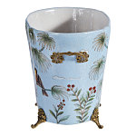 Кашпо из голубого фарфора с бронзовыми элементами Blue Garden варинант исполнения - 2 | Loft Concept в Твери