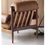 Кресло с деревянным каркасом и обивкой из натуральной кожи Medieval Furniture варинант исполнения - 2 | Loft Concept в Твери