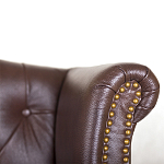 Диван из натуральной кожи на 4-х деревянных ножках из массива бука Thomas Seating brown варинант исполнения - 6 | Loft Concept в Твери