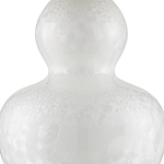 Настольная лампа фарфоровая с плиссированным конусовидным абажуром White Glaze варинант исполнения - 1 | Loft Concept в Твери