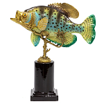 Статуэтка из фарфора в форме рыбы SEA Porcelain and Bronze варинант исполнения - 1 | Loft Concept в Твери