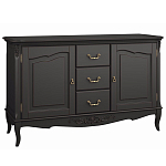 Буфет черный из массива бука с 3-мя ящиками и 2-мя дверцами Black Provence варинант исполнения - 1 | Loft Concept в Твери