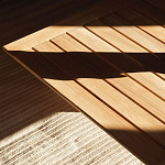 Дизайнерский кофейный стол из дерева с керамической столешницей уличный SWAY Coffee Table варинант исполнения - 10 | Loft Concept в Твери