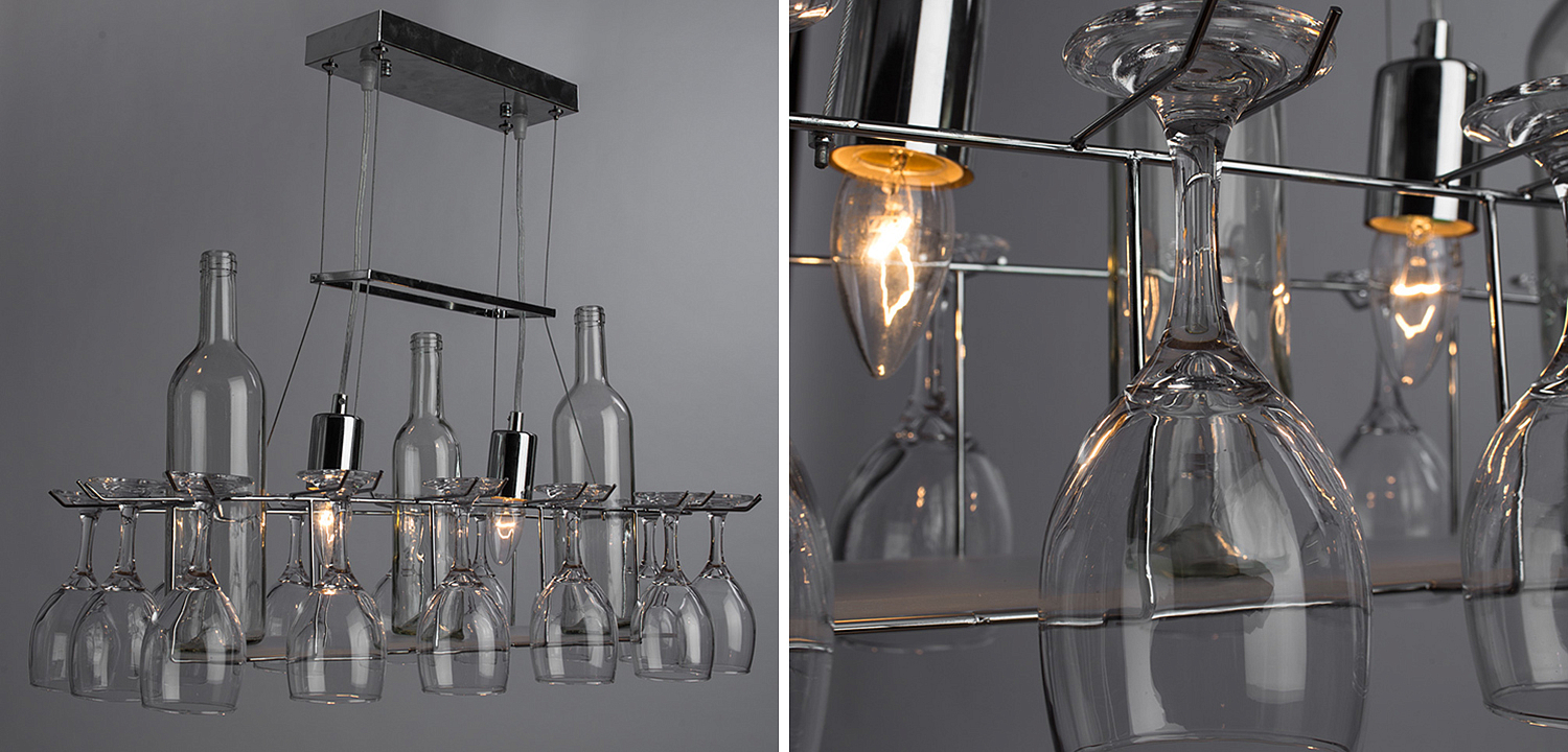 Люстра Bottles and Glasses Chandelier Люстра Bottles and Glasses Chandelier - Loft-Concept в Твери