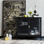 Сервант двухдверный с рифленым стеклом The Keeper варинант исполнения - 6 | Loft Concept в Твери