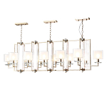 Люстра прямоугольной формы с 12-ю цилиндрическими плафонами из стекла Laurent варинант исполнения - 2 | Loft Concept в Твери