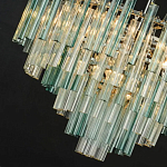 Дизайнерская люстра AQUA Blue Lagoon бирюзовое стекло несколько ярусов варинант исполнения - 2 | Loft Concept в Твери