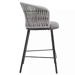 Стул барный с декоративным плетением на спинке и подлокотниках Chair Weave варинант исполнения - 1 | Loft Concept в Твери