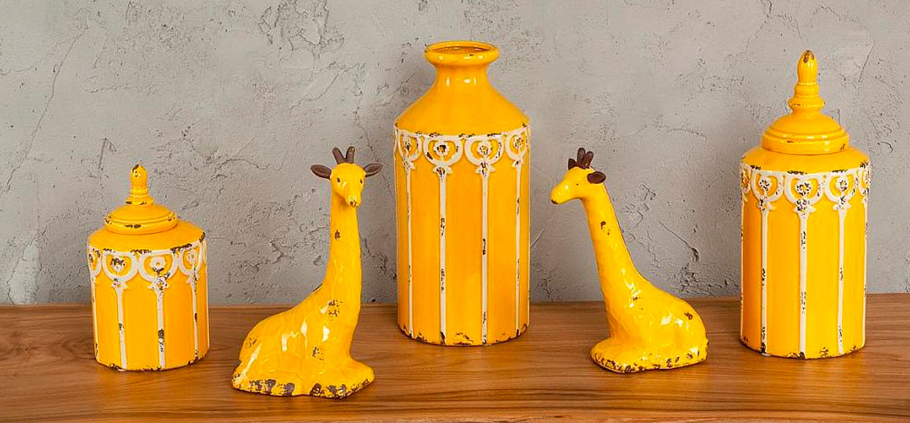 Фигурка керамика желтый жираф Giraffe Фигурка керамика желтый жираф Giraffe - Loft-Concept в Твери