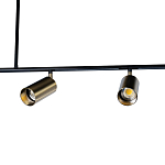 Люстра линейная с 5-ю цилиндрическими плафонами цвета латунь TRIBES CHANDELIER варинант исполнения - 4 | Loft Concept в Твери