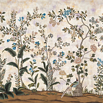 Обои ручная роспись Siam White Metal варинант исполнения - 2 | Loft Concept в Твери