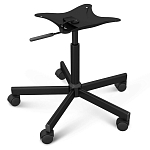 Стул с мягкой обивкой из велюра и подъемно-поворотным механизмом на колесиках Mason Green and Yellow варинант исполнения - 5 | Loft Concept в Твери