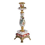 Подсвечник с цветочной росписью из фарфора с бронзовыми элементами Eden Garden варинант исполнения - 3 | Loft Concept в Твери