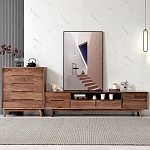 Тумба под телевизориз массива дерева TV Stand made of Walnut Wood варинант исполнения - 2 | Loft Concept в Твери