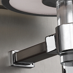 Бра цвета хром с белым цилиндрическим стеклянным плафоном Feiss варинант исполнения - 3 | Loft Concept в Твери