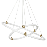 Люстра подвесная с двумя пересекающимися белыми светодиоидными кольцами Luke Lampco Tracer Lamp варинант исполнения - 1 | Loft Concept в Твери