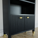 Книжный Стеллаж Elsa Dreams Black с задней стенкой варинант исполнения - 2 | Loft Concept в Твери