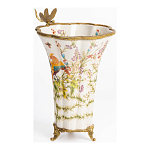 Ваза из фарфора с бронзовой стрекозой  Paradise Dragonfly варинант исполнения - 3 | Loft Concept в Твери