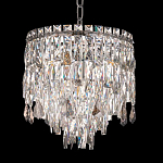 Люстра круглая с хрустальными подвесками на серебряном каркасе Roul Crystal Light варинант исполнения - 9 | Loft Concept в Твери