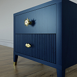 Тумба прикроватная с двумя ящиками Elsa Dreams Blue варинант исполнения - 3 | Loft Concept в Твери