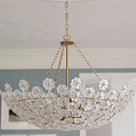 Люстра декорированная цветами из стекла Lightness of Flowers варинант исполнения - 4 | Loft Concept в Твери