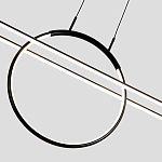 Светодиодная люстра Black LED Circle and Oval Lamp варинант исполнения - 6 | Loft Concept в Твери