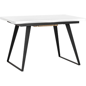 Стол обеденный раздвижной Magali ширина 120 белая столешница