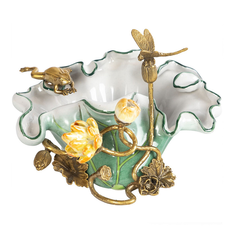 Чаша фигурная с обитателями леса и цветами Eden Garden Мульти Бронза в Твери | Loft Concept 