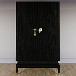 Платяной шкаф Elsa Dreams Black с 2-мя фасадами варинант исполнения - 4 | Loft Concept в Твери