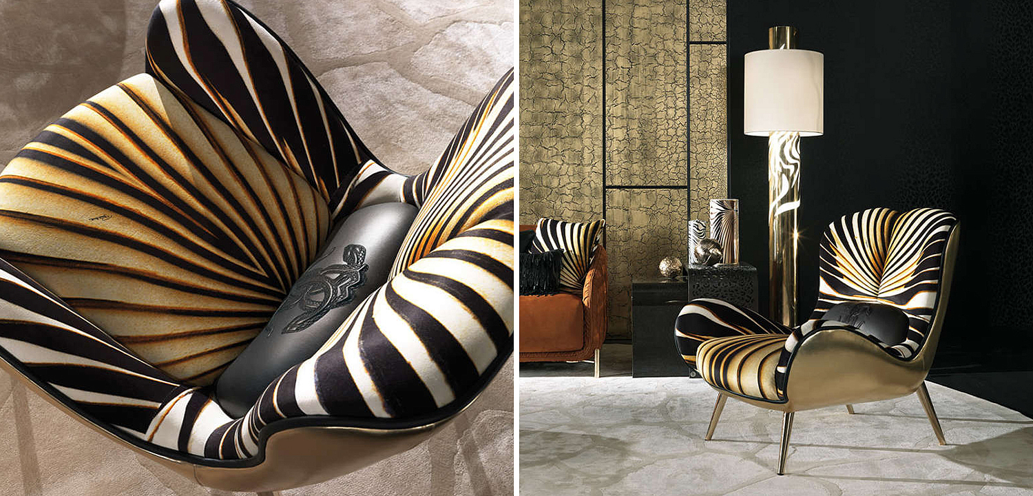 Дизайнерское Кресло Tifnit Armchairs стиль Roberto Cavalli II Дизайнерское Кресло Tifnit Armchairs стиль Roberto Cavalli II - Loft-Concept в Твери