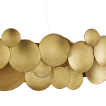 Люстра круглая из многослойных золотых дисков Metal Disc Chandelier варинант исполнения - 1 | Loft Concept в Твери