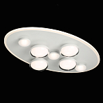 Потолочный светильник овальной формы белого цвета с 7-ю лампами Lunar Pebbles варинант исполнения - 2 | Loft Concept в Твери