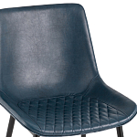 Стул с обивкой из экокожи темно-синего цвета RHOMBUSES UPHOLSTERY варинант исполнения - 6 | Loft Concept в Твери