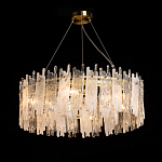 Люстра круглая с прозрачными стержнями разной длины Textured Glass Chandelier варинант исполнения - 3 | Loft Concept в Твери