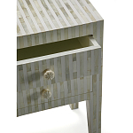 Тумбочка прикроватная White Pearl BEDSIDE CABINET 2 DRAWER варинант исполнения - 2 | Loft Concept в Твери