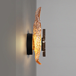 Бра с волнообразным стеклянным плафоном и вставкой из мрамора Liquid Stone варинант исполнения - 7 | Loft Concept в Твери