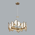 Люстра круглая с полукруглыми плафонами из искусственного алебастра в бронзовой оправе Marbella варинант исполнения - 7 | Loft Concept в Твери