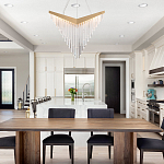 Люстра золотого цвета в форме галочки с каскадом длинных прозрачных трубок Eurofase варинант исполнения - 10 | Loft Concept в Твери