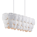 Люстра овальной формы с белыми подвесными элементами White Natural Lines варинант исполнения - 1 | Loft Concept в Твери