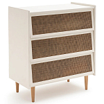 Комод с 3-мя ящиками из ротанга Blais Cream Wicker Furniture варинант исполнения - 2 | Loft Concept в Твери