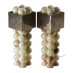 Настольная лампа с основанием из 24 выточенных сферических камней Through Stone варинант исполнения - 1 | Loft Concept в Твери