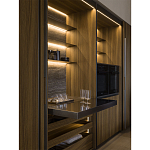 Кухонный гарнитур из дерева и камня с раздвижными дверцами OPERATING COLUMN 2.0 Dada Engenereed Kitchen варинант исполнения - 4 | Loft Concept в Твери